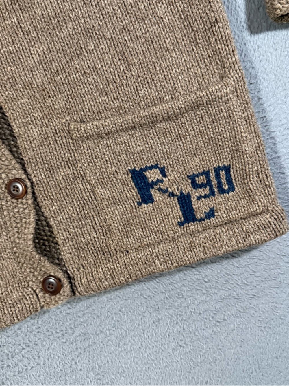 Vintage 1990 Ralph Lauren Polo Country Equestrian Wool Cardigan / Sweater Size S - Picture 3 of 8